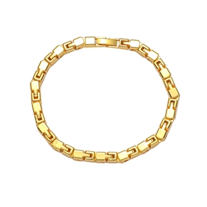 Minimalist Spliced Link Chain Bracelet Alloy Geometric Metal Luster Hip Hop Fashion Jewelry For Men Women Unisex
