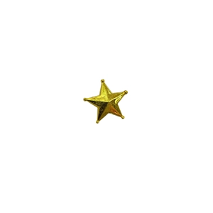 Golden 2cm mini star topper for Christmas cake and tree decorations with a metallic finish