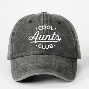 Washed Cotton Baseball Cap Cool Aunts Club Letter Printed Distressed Vintage Adjustable Sun Hat For Women Outdoor