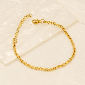 Minimalist Cross Chain Bracelet Necklace For Women 18K Gold Plated Stainless Steel Adjustable Elegant Fashion Jewelry