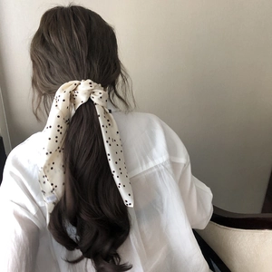 Elegant Mulberry Satin Square Scarf Polka Dot Pattern Neck Warmer Fashionable Head Scarf For Men And Women