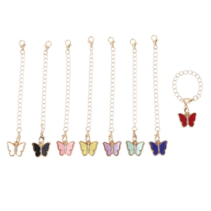 Butterfly Pendant Charm Alloy Enamel Rhinestone With Lobster Clasp DIY Bag Accessory For Women Girls Sweet Style