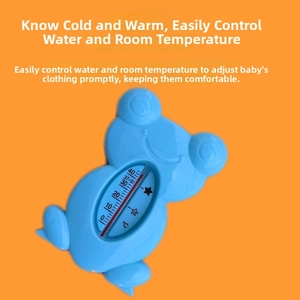 Blaues Frosch-Badethermometer für Babys mit klarer Skala zur Wassertemperaturmessung