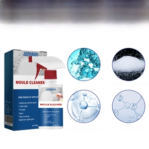 Detailed view of 60ml mold cleaner spray showing active ingredients and packaging