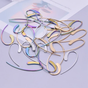 304 stainless steel droplet ear hooks in gold, silver and rainbow colors for DIY jewelry