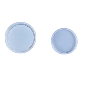 Holographic round coaster silicone mold set with two sizes for DIY resin crafts