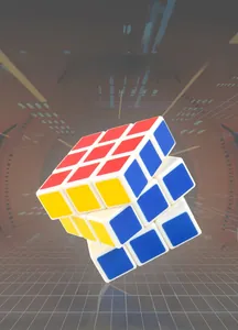 Close-up of a 3x3 educational puzzle cube with smooth rotating 5.7cm colorful blocks