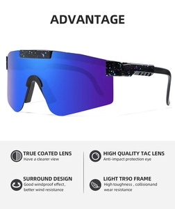 Macro shot of TR90 frame with blue star pattern and TAC impact resistant lens detail