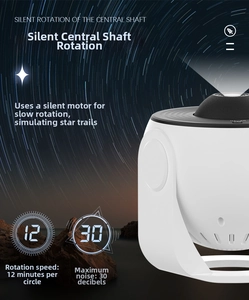 Detail der lautlosen 360-Grad-Rotation mit 30 dB leisem Motor für den Sternenprojektor
