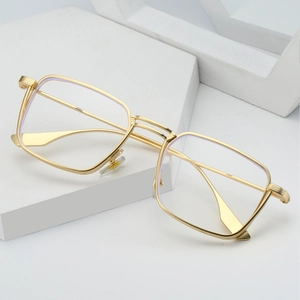Retro Square Metal Frame Glasses Anti Blue Light Full Rim Optical Eyewear Men Women Japanese Style Reading Spectacles