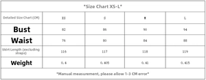Tableau des tailles pour robe midi avec mesures de poitrine, taille et longueur en cm