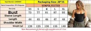 Detailed size chart for milk silk crop top showing measurements from XS to XL in centimeters