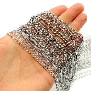 Assorted stainless steel DIY chain necklace and bracelet materials in multiple link styles
