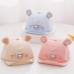 Baby Baseballkappe Baumwollmischung Süße Nice Bärenohren Stickerei Sonnenschutz Atmungsaktive Schirmmütze
