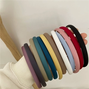 Minimalist fabric headband in candy colors, slim design for women hair accessories