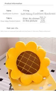 Close-up of sunflower cushion on a chair highlighting four-way stretch fabric texture