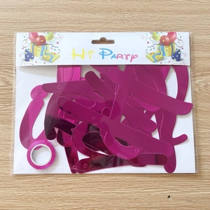 Close-up of purple metallic Happy Birthday banner kit with matching silk ribbon