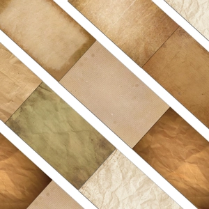 Detail of vintage waterproof background stickers in earth tones and distressed textures