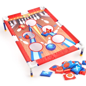 Kids indoor and outdoor throwing game set with target board and scoring sandbags