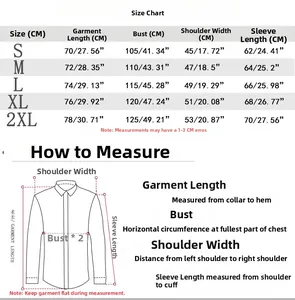 Men's athletic polo shirt size chart with length, chest, shoulder and sleeve measurements