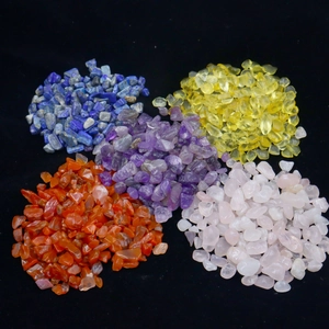 Natural Crystal Chips Tumbled Gemstone Crushed Stones For Degaussing Healing Home Decor Fish Tank Vase Filler
