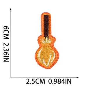 Detail view of Halloween letter embroidery patch with 6cm height and 2.5cm width dimensions