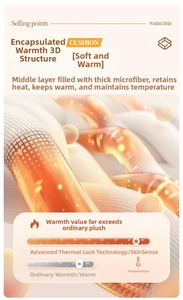 Macro view of thick microfiber sofa cushion showing heat storage and thermal texture