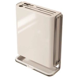 Modern beige kitchen knife rack with multi-functional utensil holder and metal frame