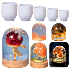 3D Semi Cylindrical Resin Mold Silicone Dome For DIY Casting Specimen Ornament Desktop Decoration Clear Crafting