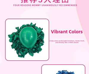 Detailed view of 10 inch metallic dark green latex balloons for wedding and party decoration
