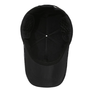 Casquette de baseball d'hiver pour hommes avec doublure polaire et protège-oreilles noirs