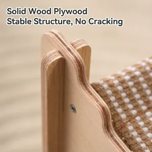 Vertical double-layer cat lounger made of durable multi-layer solid wood boards