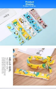Détails de divers motifs d'animaux mignons sur des bandanas rafraîchissants pour cou et cheveux