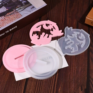 Stampi in silicone per candele profumate fai da te e resina in rosa e bianco traslucido