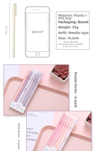 Detailed close-up of morandi vintage gel pen set with heart patterns in a pink scene