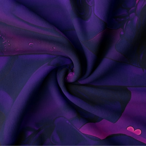 Anime illustration wall tapestry with high texture and purple tones for room decoration