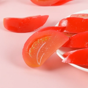 Realistic artificial sliced tomato model for food photography and home kitchen decor