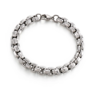 Herren Box Kette Halskette Und Armband Edelstahl Poliert Geometrisch Punk Stil Hip Hop Schmuck Titanstahl