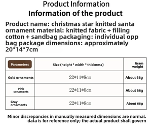 Detailed chart of Christmas gnome figurines showing material types and size dimensions