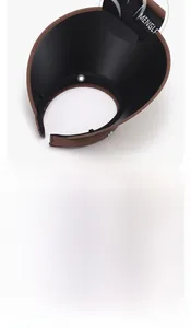 Detail of wide-brim sun visor featuring inner sweatband and detachable windproof rope