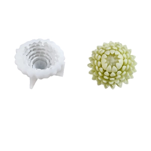 3D lotus succulent silicone mold for DIY candles and handmade flower gypsum ornaments