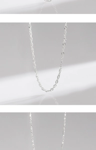 Detailed close-up showing the intricate texture of the S925 sterling silver snake chain