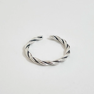 Vintage 925 Sterling Silver Twisted Rope Braid Ring For Women Adjustable Opening Retro Oxidized Finish Minimalist Jewelry
