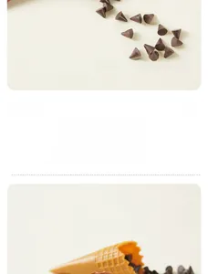Detailed view of realistic resin chocolate cone models for DIY dollhouse cake decorations