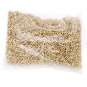 Bulk gold-plated metal jump rings for jewelry making in transparent plastic packaging