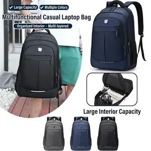 Laptop Backpack Oxford Cloth Waterproof Large Capacity Breathable Multi Compartment Business Travel Outdoor Casual For Men