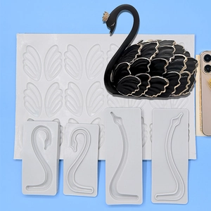 Swan Silicone Mold For Fondant Chocolate Cake Decorating Wings Neck Shapes 3D Baking Tool Food Grade Flexible