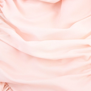 Abito lungo vintage stile palazzo con fiori rosa in chiffon e spalle scoperte per donna