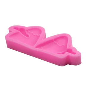 Pink mountain peak silicone mold for chocolate fondant baking and DIY craft tools