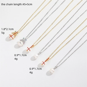 Retro creative pearl pendant necklace collection in gold and silver finish